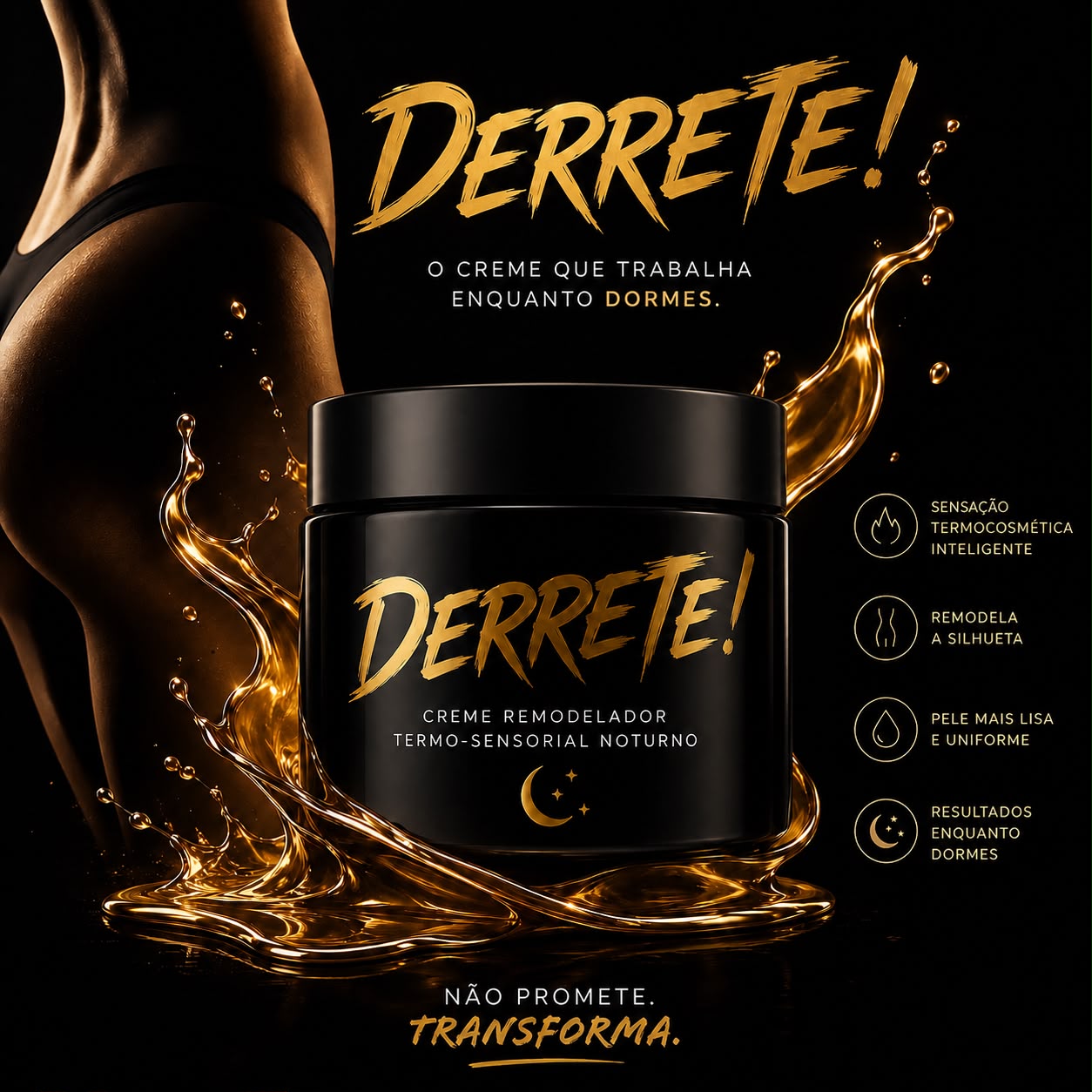 Derrete New Silhouette — Creme Remodelador Termo-Sensorial Noturno