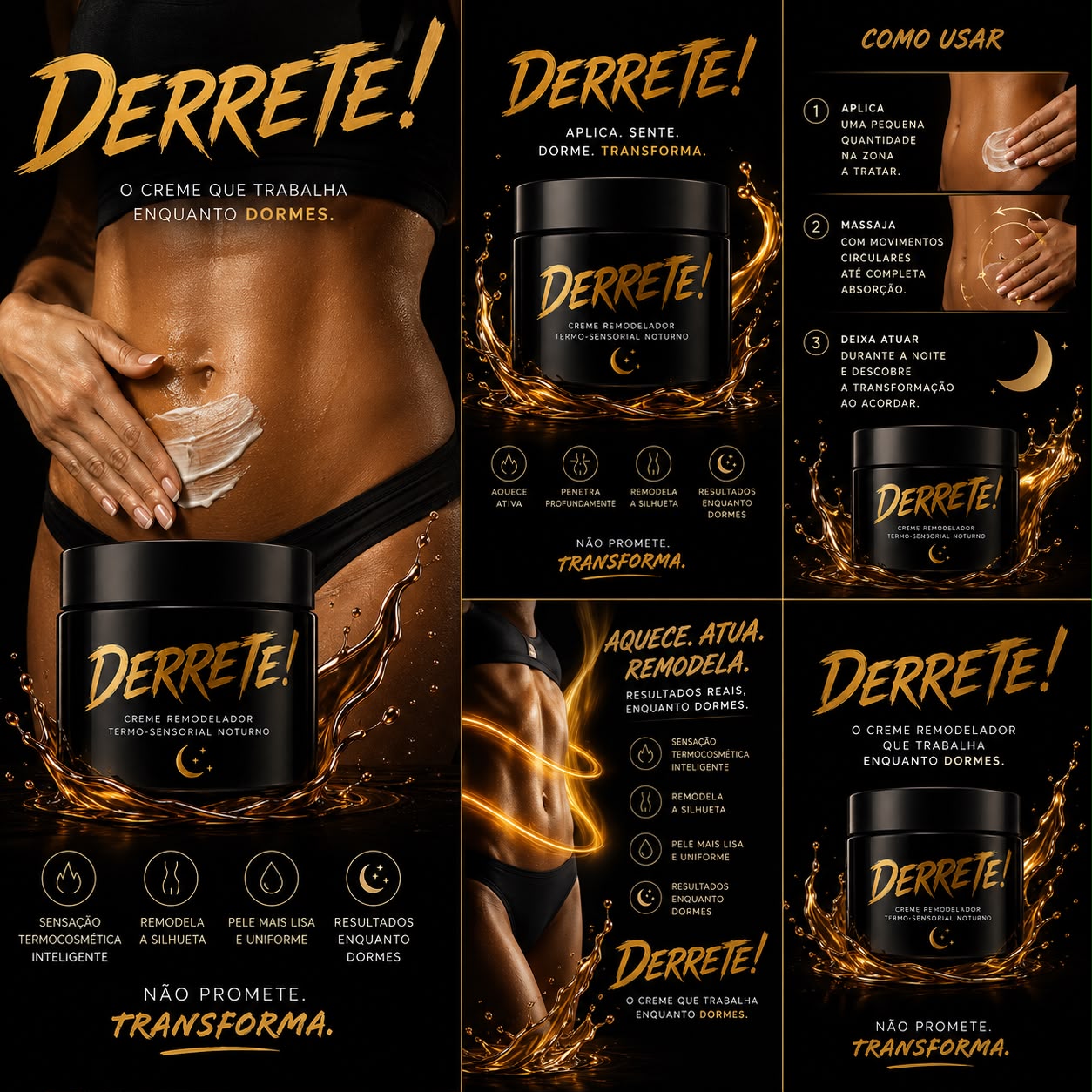 Derrete New Silhouette — Creme Remodelador Termo-Sensorial Noturno