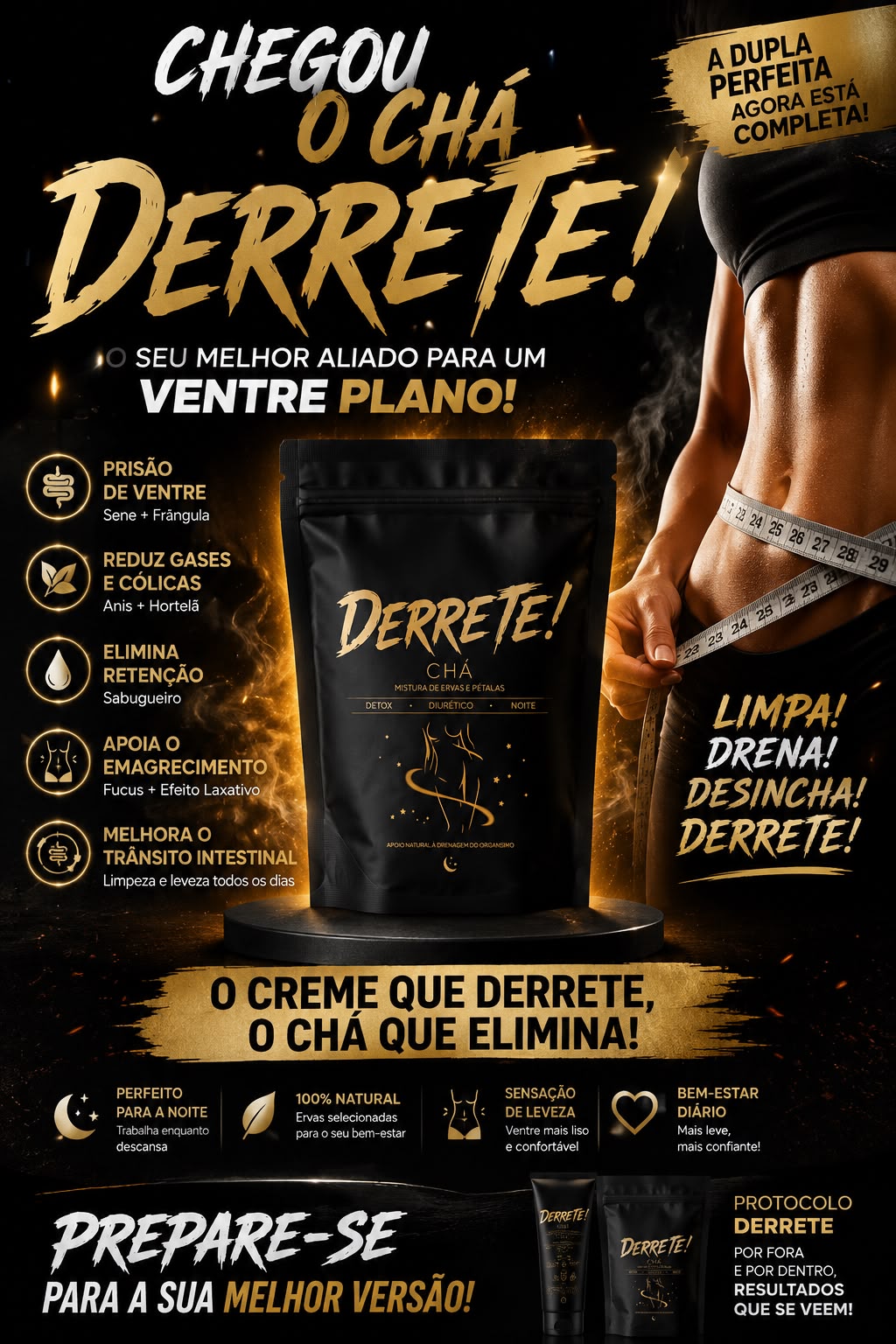 Chá Derrete! New Silhouette — Mistura de Ervas e Pétalas
